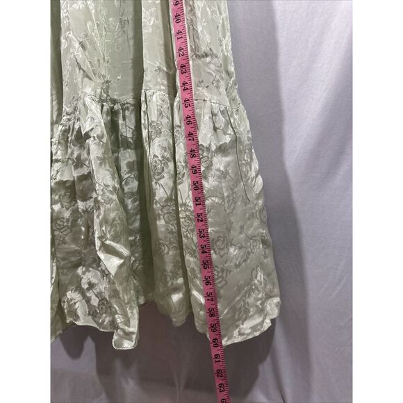 NEW byTiMo [ Large ] Floral Jacquard Long Sleeve‎ Maxi Dress in Pistachio Green - Picture 8 of 16